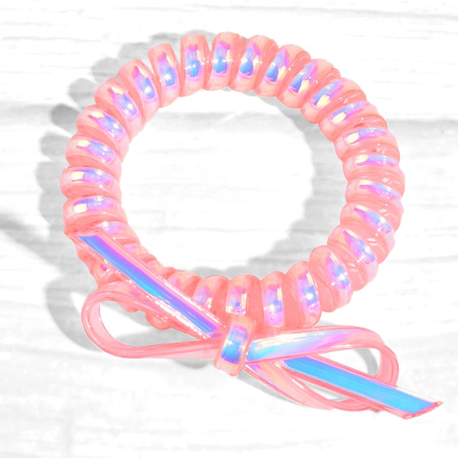 fashion bow knot telephone line hair tie 1 piece