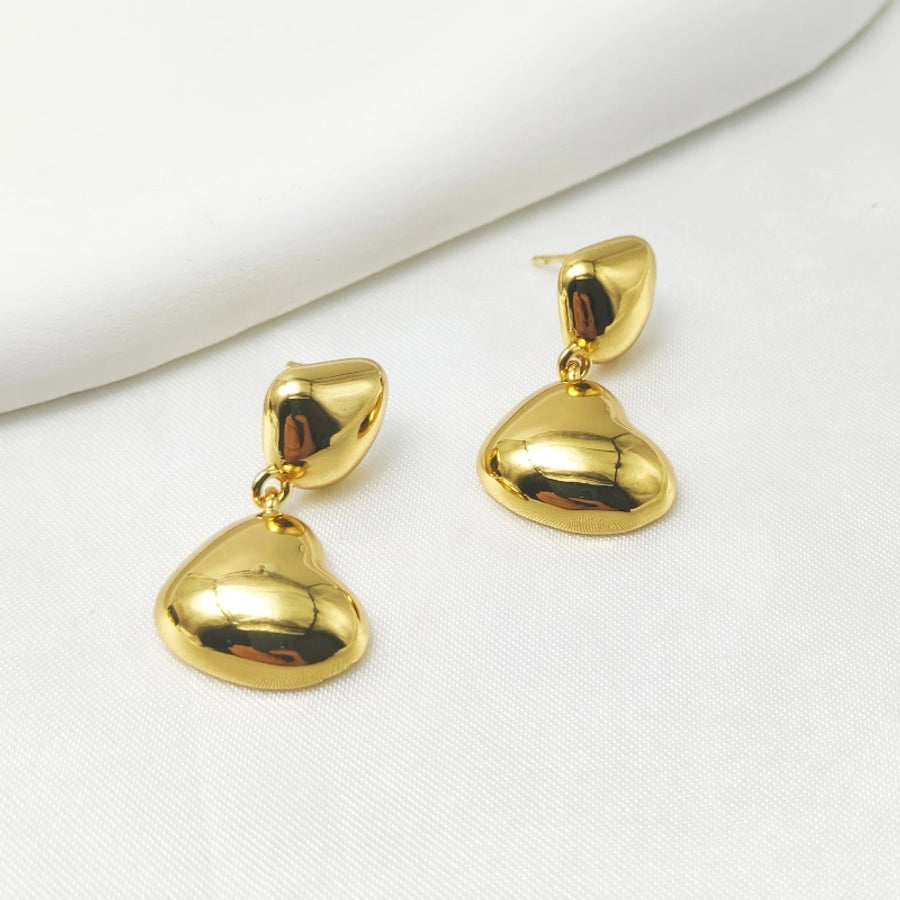 1 Pair Casual Classic Style Heart Shape Bow Knot 304 Stainless Steel 18K Gold Plated Drop Earrings