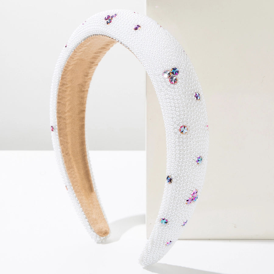 Women's Casual Vacation Classic Style U Shape Alloy Cloth Rhinestone Inlay Rhinestones Hair Band