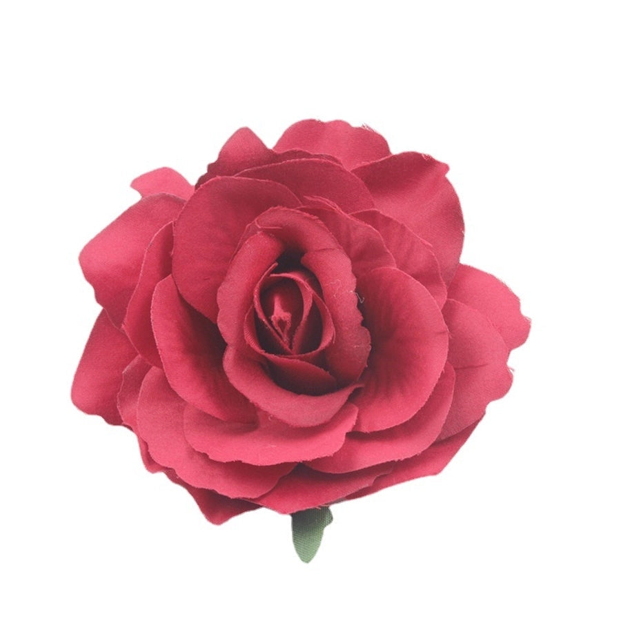 bohemian plaid flower cloth hair clip 1 piece