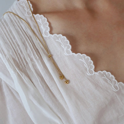 Jewelry Simple Style Heart Shape 304 Stainless Steel Gold Plated Plating Pendant Necklace