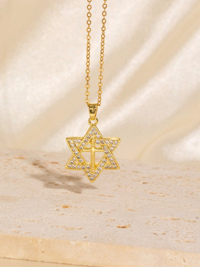 Copper Plating Heart Shape Pendant Necklace