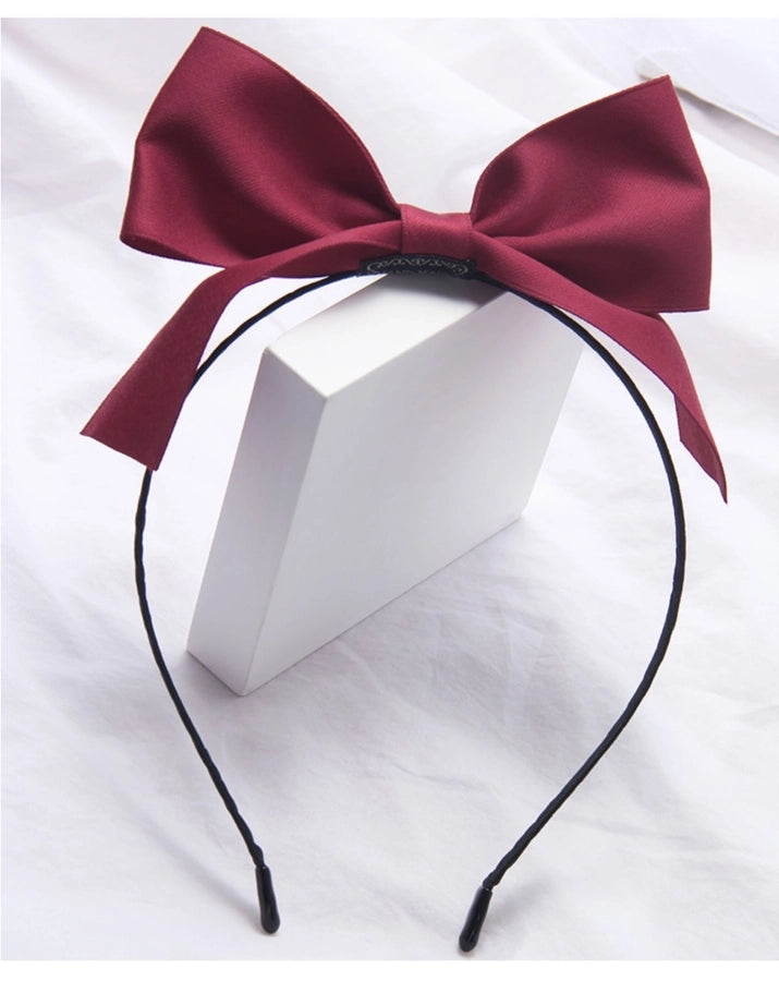 women's cute bow knot cloth ribbon hair clip hair band