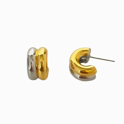 1 Pair Retro Simple Style Geometric Plating Copper Ear Studs