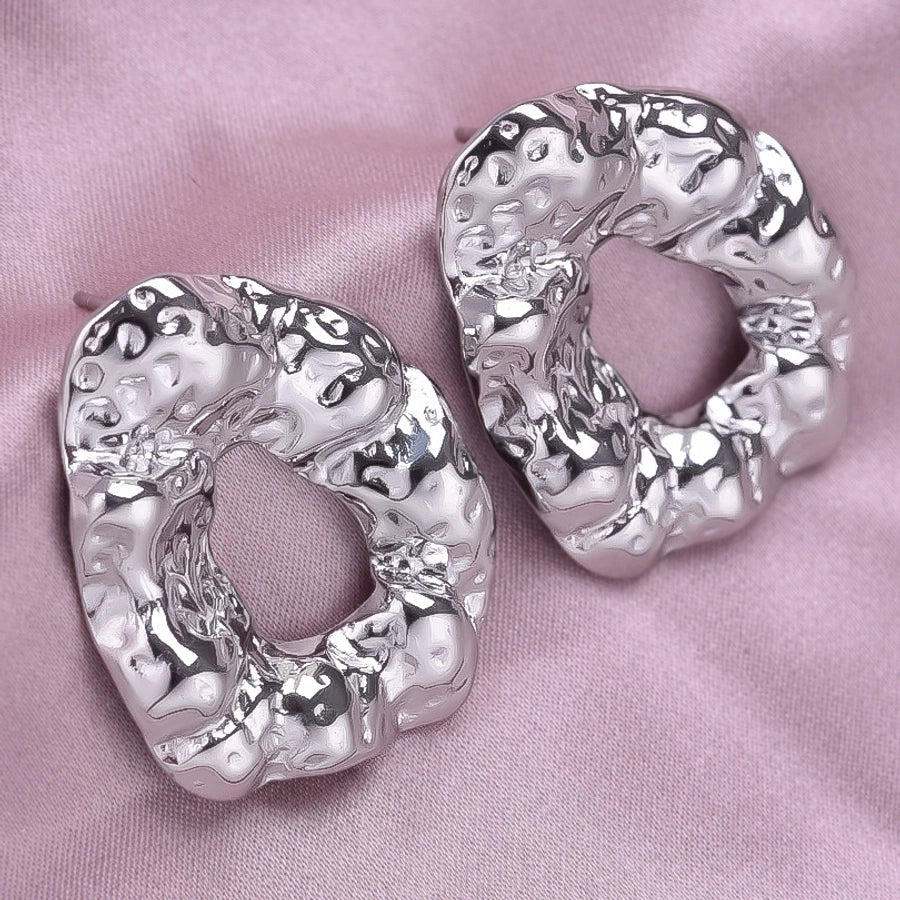 1 Pair Basic Simple Style Geometric Plating 304 Stainless Steel Ear Studs