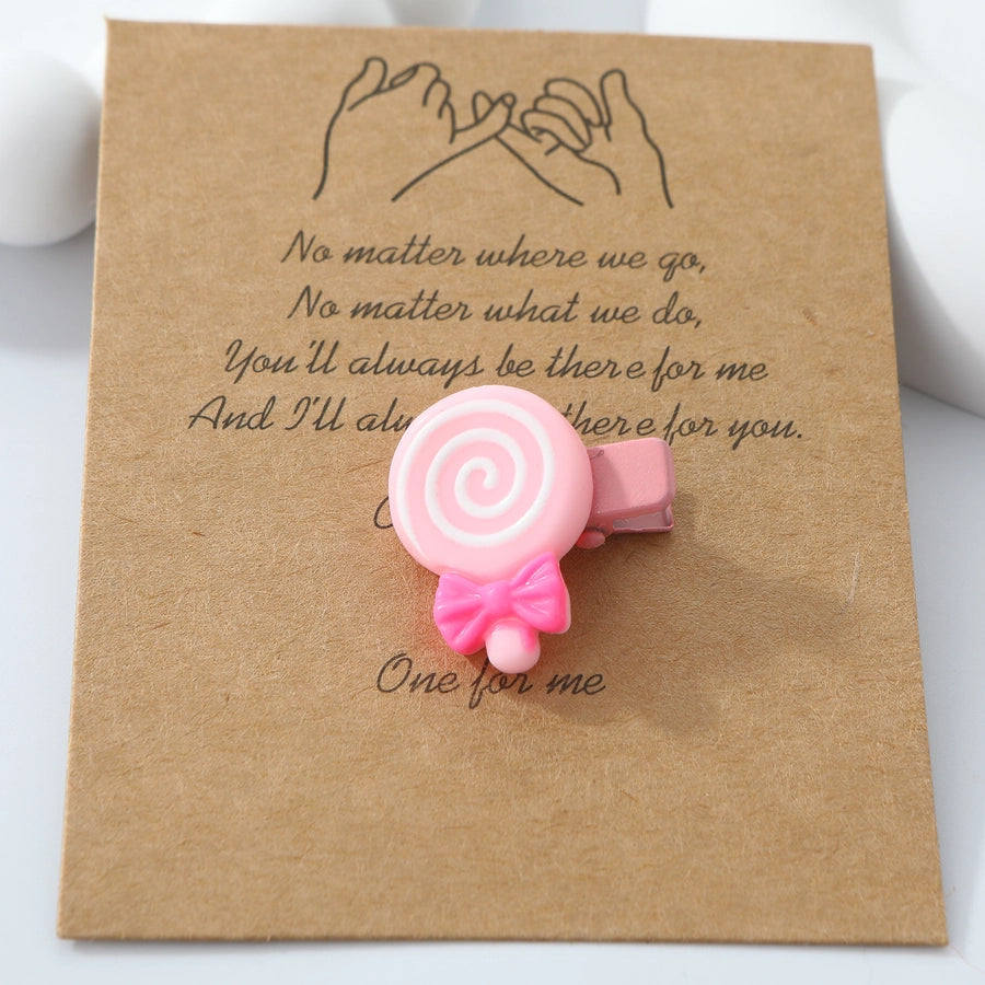 Women's Cute Color Block Resin Inlay Resin Hair Clip