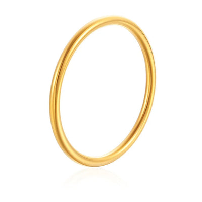 Simple Style Solid Color 304 Stainless Steel 18K Gold Plated Bangle In Bulk