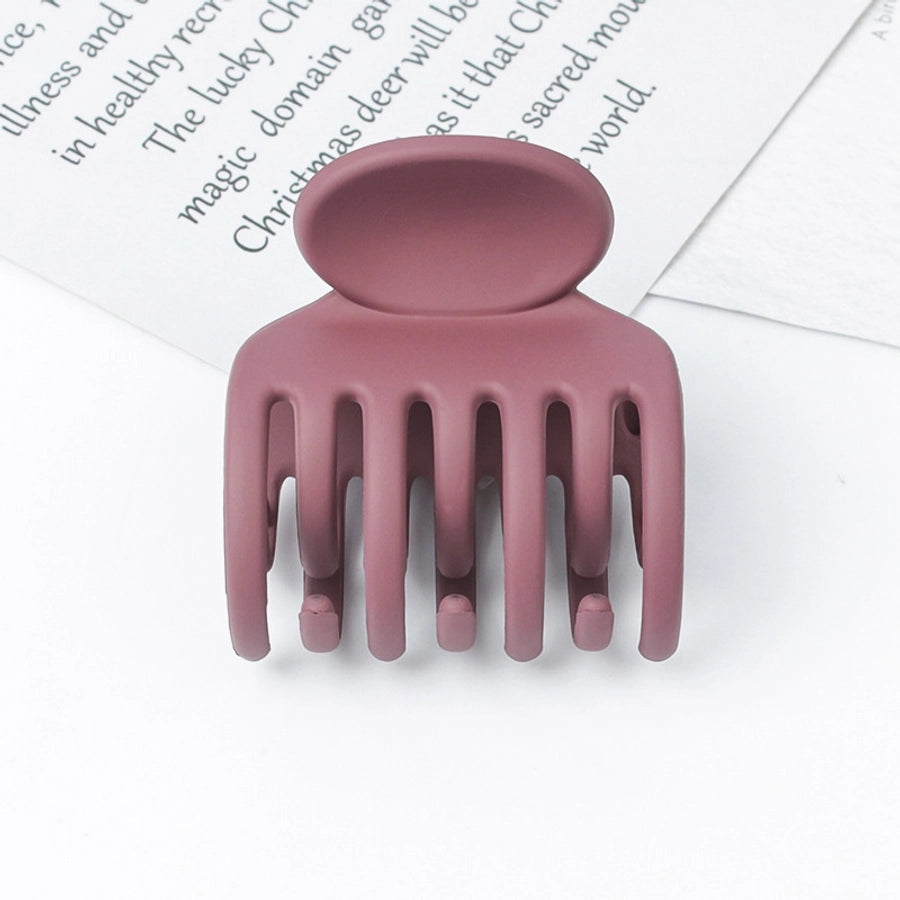 simple style solid color plastic resin hollow out hair claws 1 piece