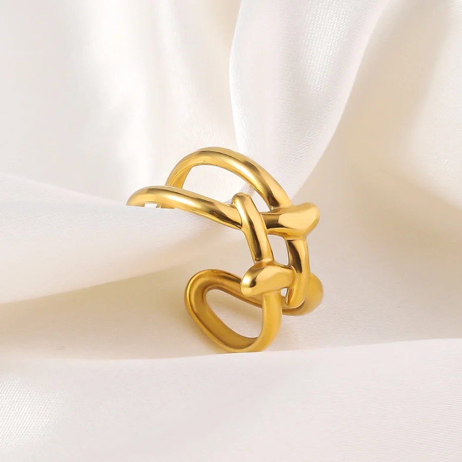 Jewelry Simple Style Classic Style Geometric Titanium Steel Open Rings