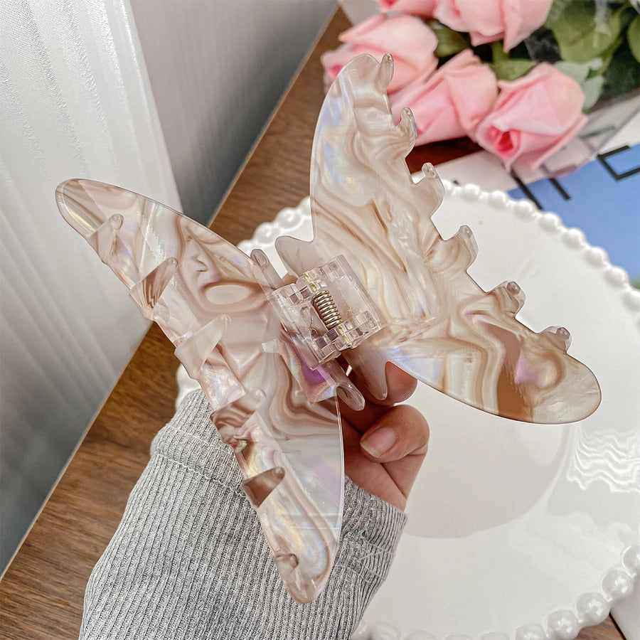 Women's Sweet Color Block PVC Hair Claws