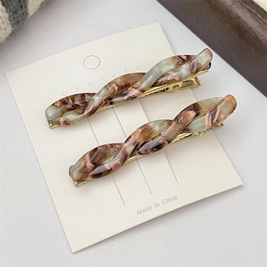 women's simple style twist acetic acid sheets hair clip