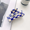 simple style lattice pvc hollow out hair claws