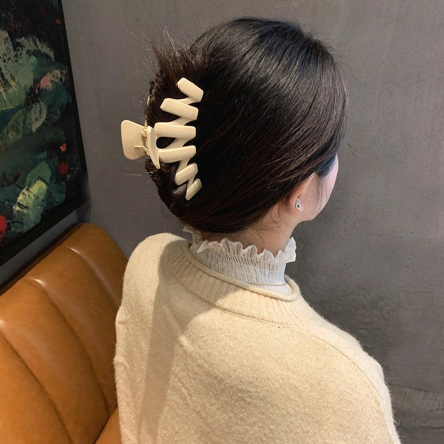 khaki hairpin korean style catch clip large shark clip hair accessories clip