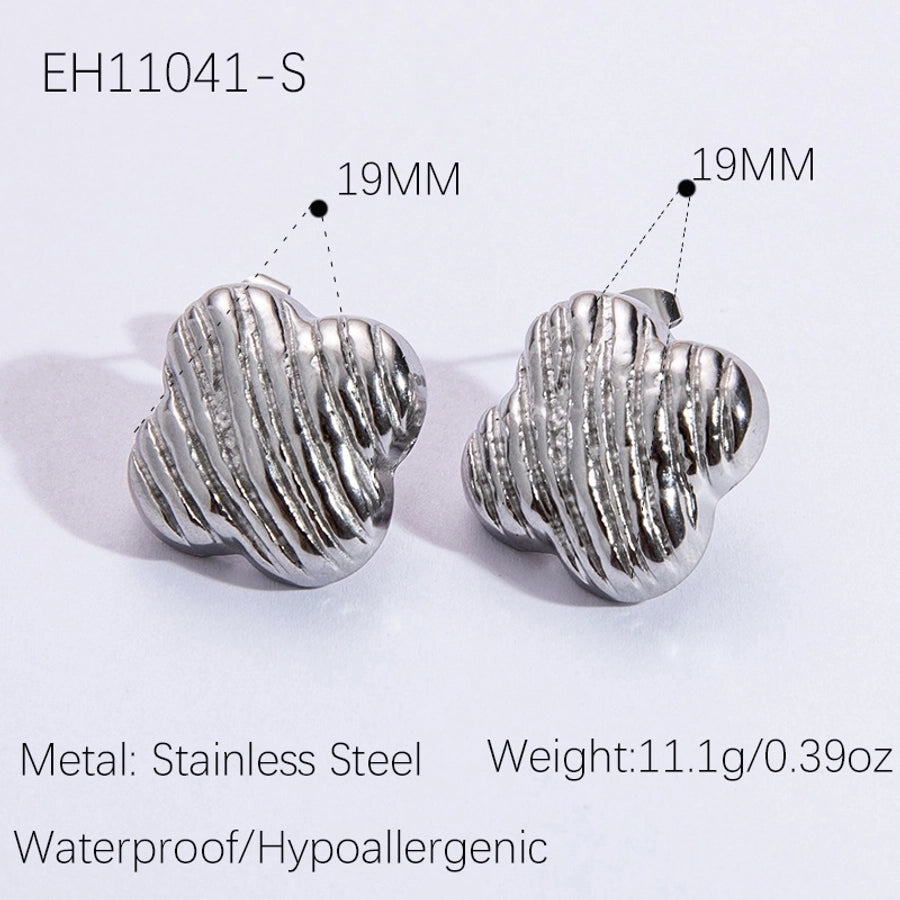 1 Pair Vintage Style Classic Style Geometric Heart Shape Plating 304 Stainless Steel Ear Studs