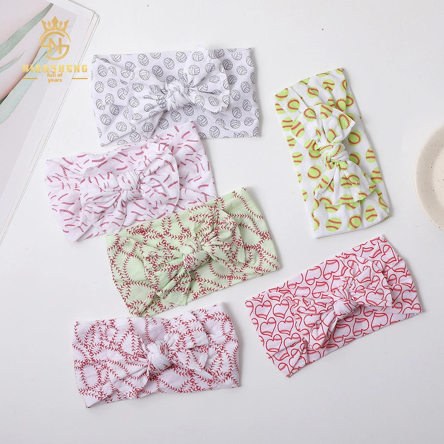 New  children's headdress jacquard soft hair tie bow hair band baby newborn headband baby hair band