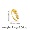 1 Piece Nose Rings & Studs Simple Style Geometric Heart Shape Alloy Plating Inlay Rhinestones Nose Rings & Studs