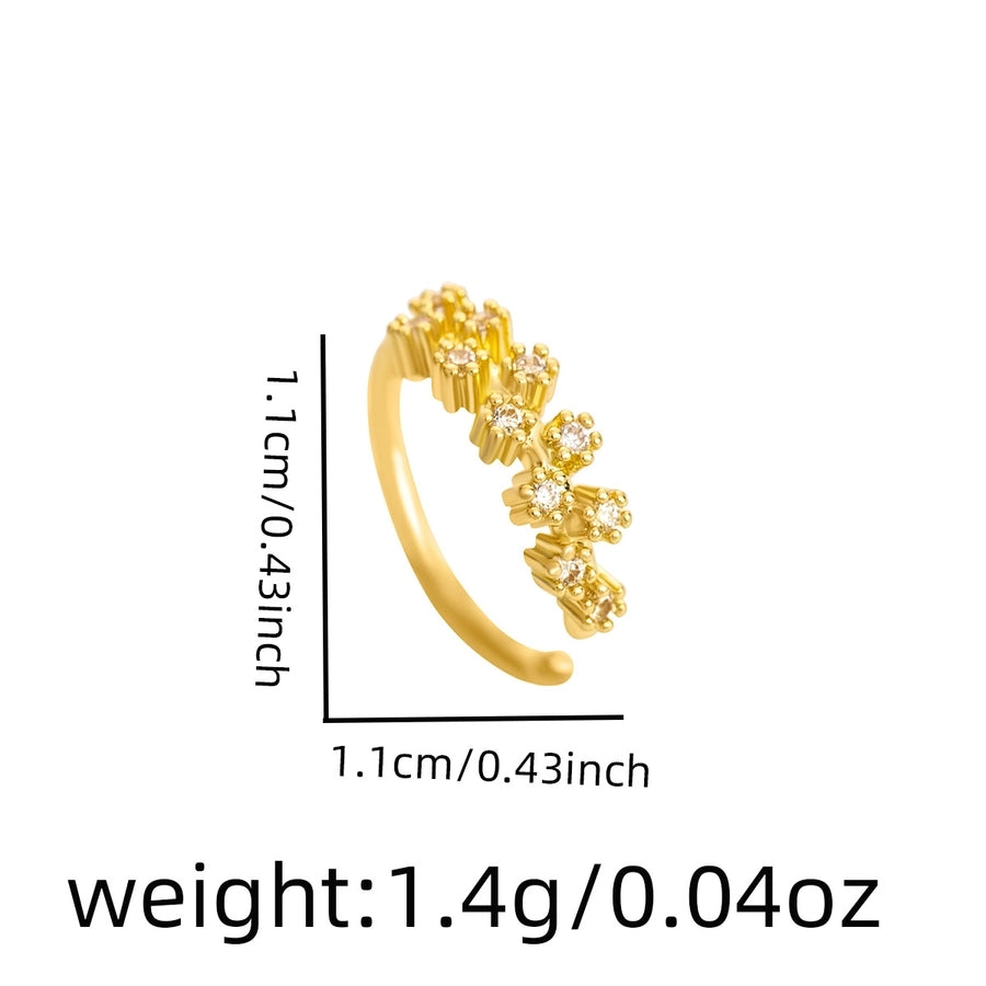 1 Piece Nose Rings & Studs Simple Style Geometric Heart Shape Alloy Plating Inlay Rhinestones Nose Rings & Studs