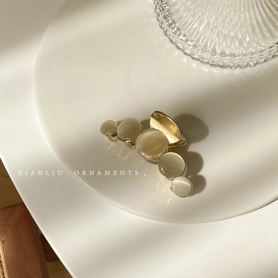 elegant round alloy hair claws