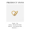 Jewelry Retro French Style IG Style Geometric 316L Stainless Steel  18K Gold Plated Irregular Open Rings