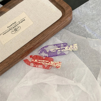 Women's Korean Style Mesh Resin Hair Clip