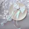 cartoon style bow knot organza rhinestone hair clip