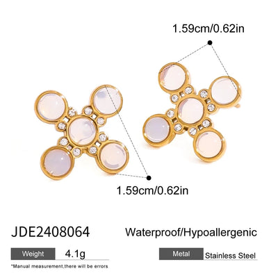 Jewelry Simple Style Classic Style Flower 304 Stainless Steel Jewelry Set