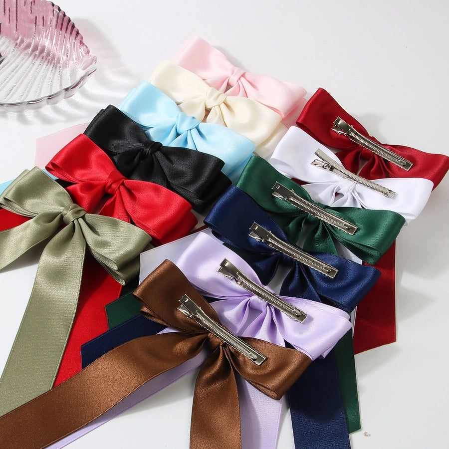 Guanyang  New Arrival 4cm Polyester Cotton Double-Layer Bow Hair Clip Hairpin Lady Updo Word Duckbilled Hair Accessories