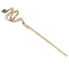 women's retro lady snake alloy plating inlay zircon hairpin