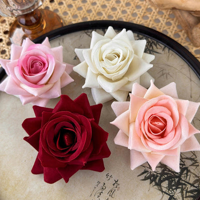 Women's Elegant Simple Style Flower Cloth Hair Clip