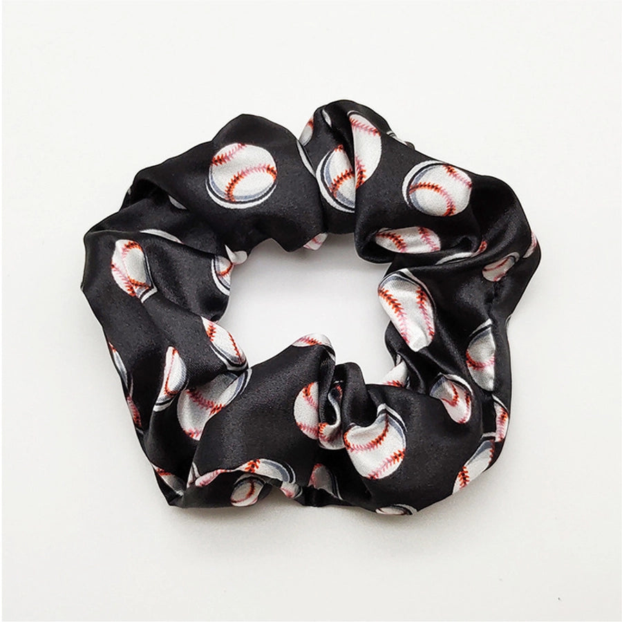 fashion baseball basketball satin hair tie 1 piece