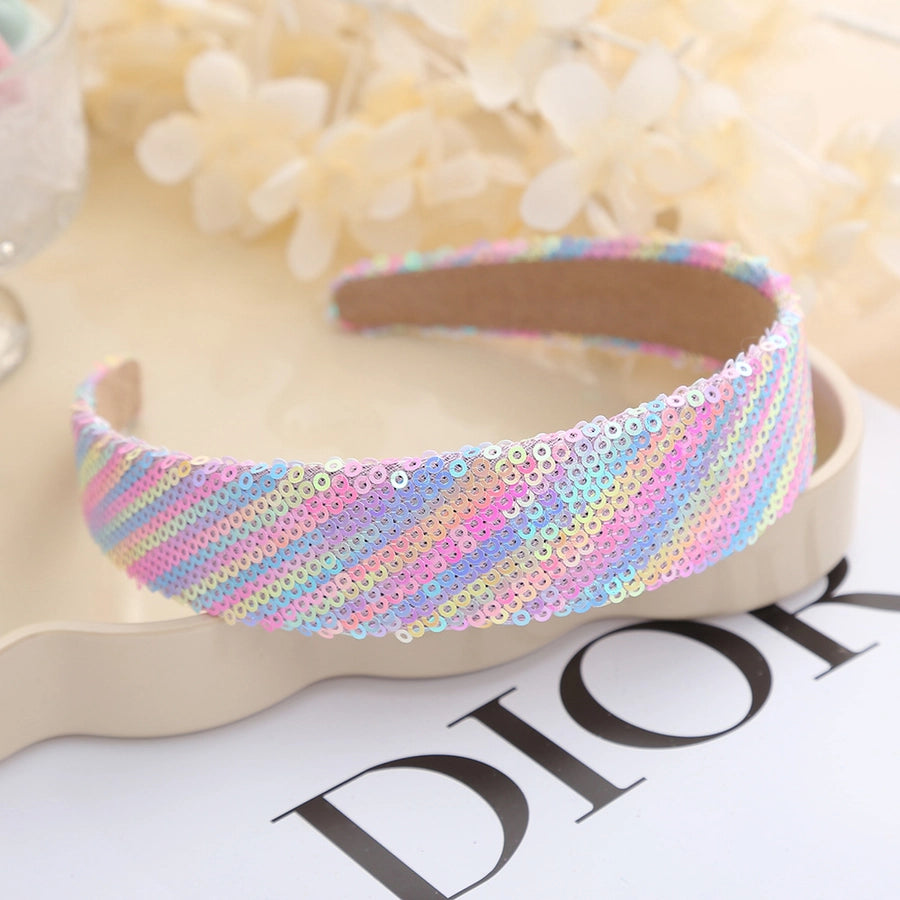 Women's Lady Solid Color Plastic Resin Stoving Varnish Hair Band