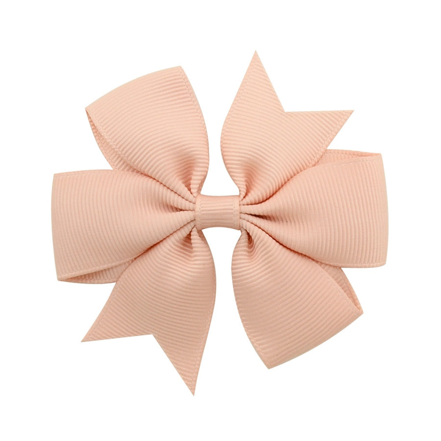 fashion solid color bow knot cloth hair clip 1 piece