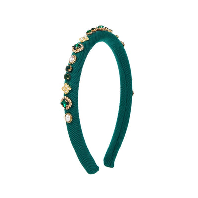 casual elegant sweet flower imitation pearl rhinestone inlay rhinestones pearl hair band
