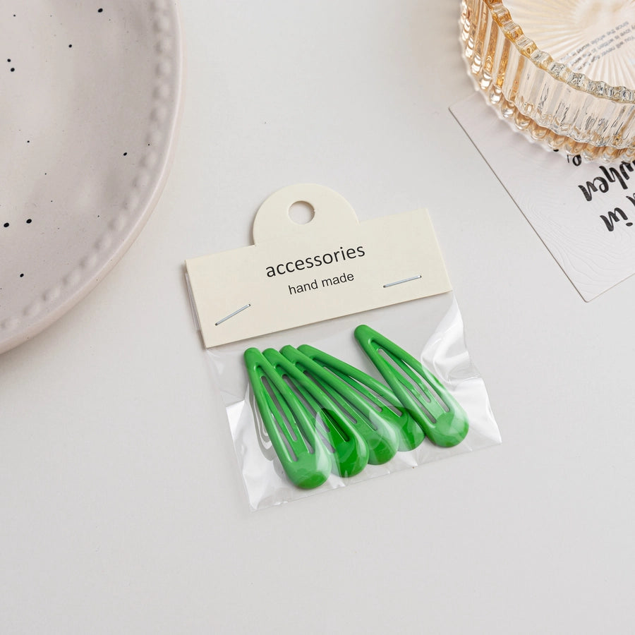 simple style solid color metal hollow out hair clip