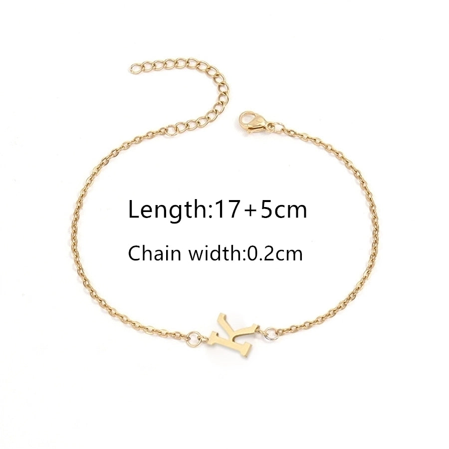 Simple Style Classic Style Letter 201 Stainless Steel 304 Stainless Steel Bracelets In Bulk