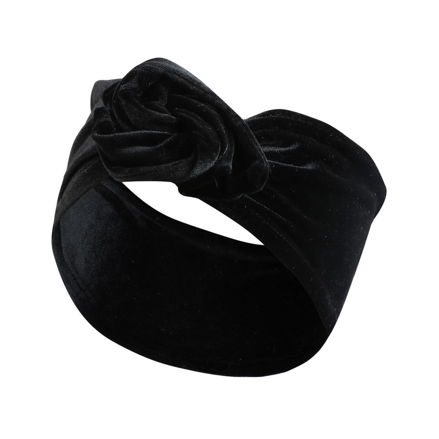 streetwear solid color flower cloth rib-knit hair band 1 piece