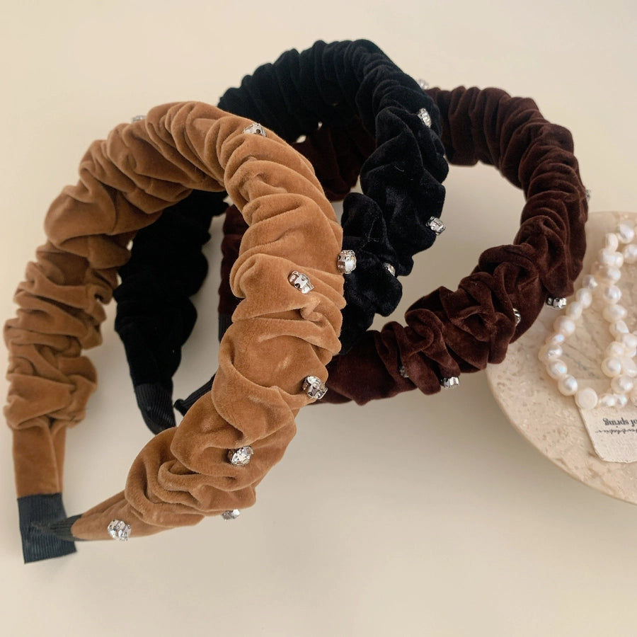 Women's Elegant Simple Style Solid Color Geometric Cloth Hair Band