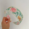 New Ethnic Style Cotton and Linen Embroidery Floral New Chinese Style Hairband Bow Hairpin Headband Wide-brimmed Hair Accessories for Women