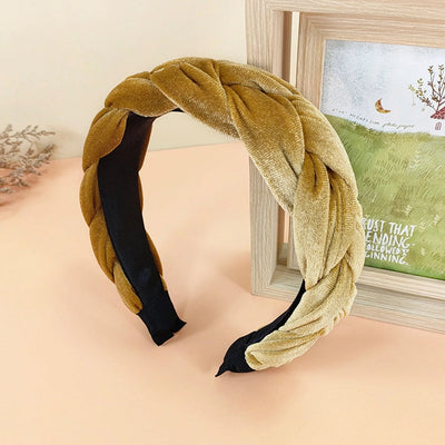 fashion solid color velvet hair band 1 piece