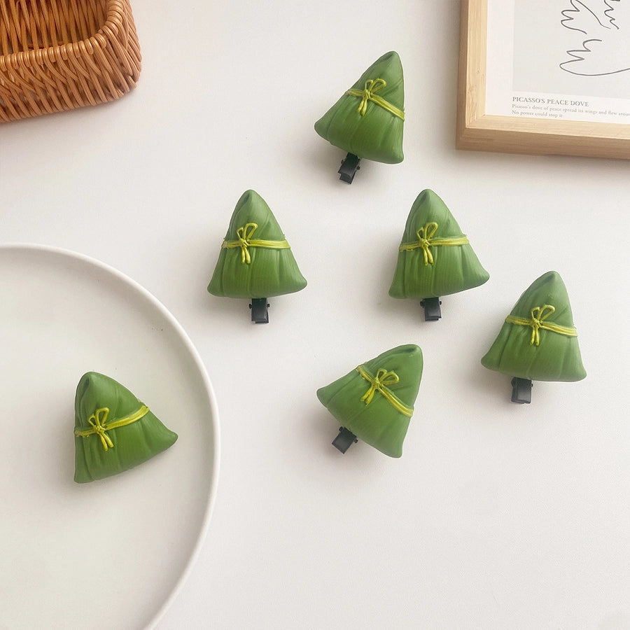 Women's Cute Zongzi Plastic Resin Hair Clip