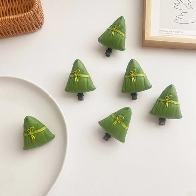 Women's Cute Zongzi Plastic Resin Hair Clip