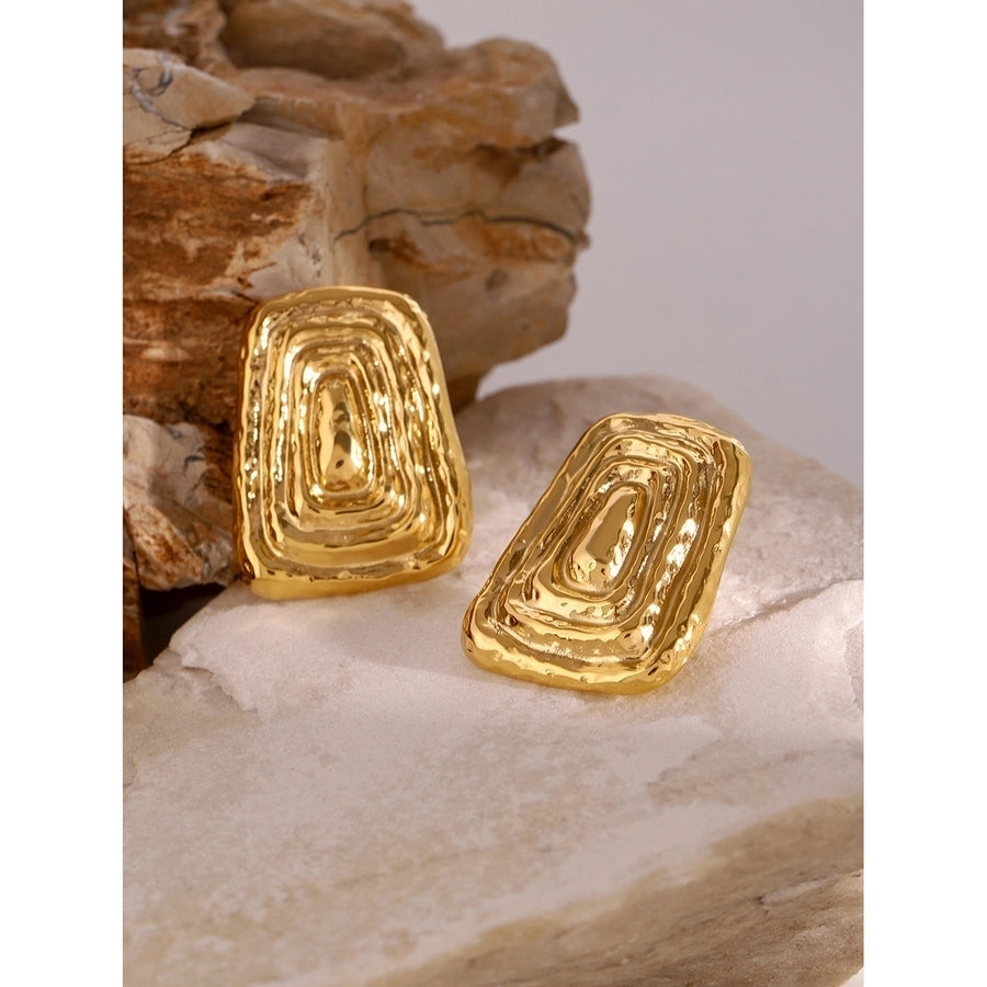 1 Pair Simple Style Classic Style Swirl Pattern Solid Color 304 Stainless Steel Stainless Steel Earrings