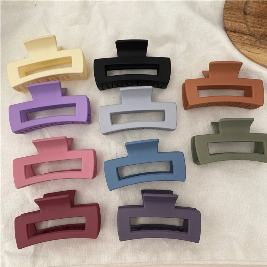 simple style solid color plastic hair claws