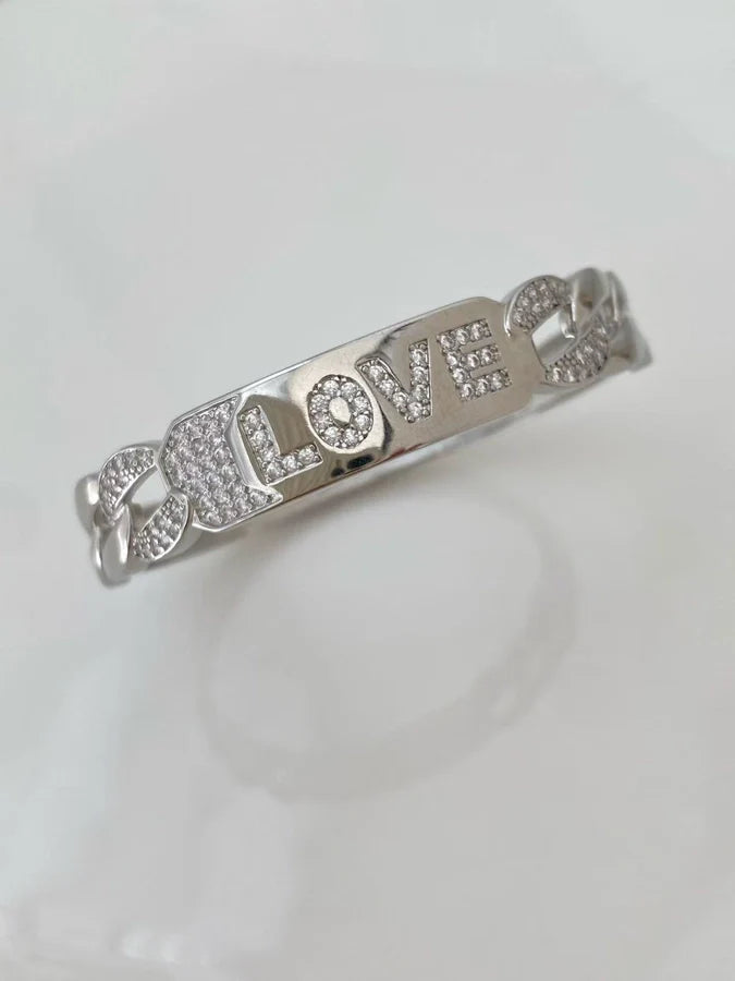 Jewelry Vintage Style Classic Style Love Copper Zircon Plating Rings Bracelets