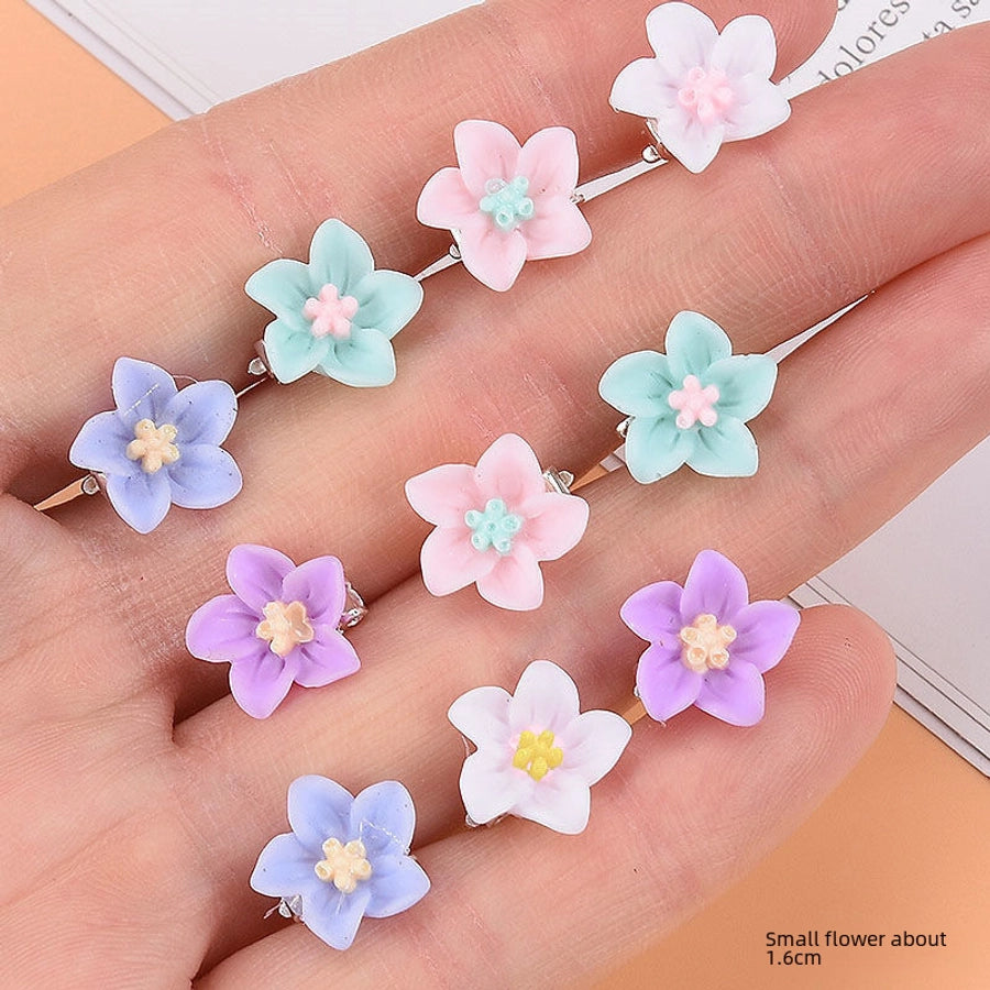Children's Flower Small Grab Hair Accessories Girl's Braided Hair Buckle Head Flower Little Girl's Mini Grab Small Hairpin Headwear