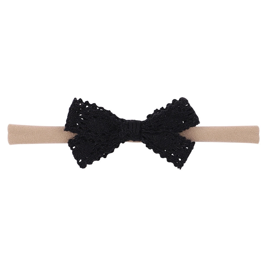 pure color lace bow children hairband
