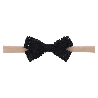 pure color lace bow children hairband