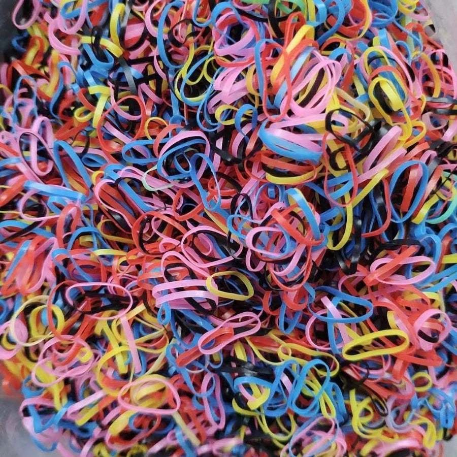 simple style solid color rubber band handmade hair tie