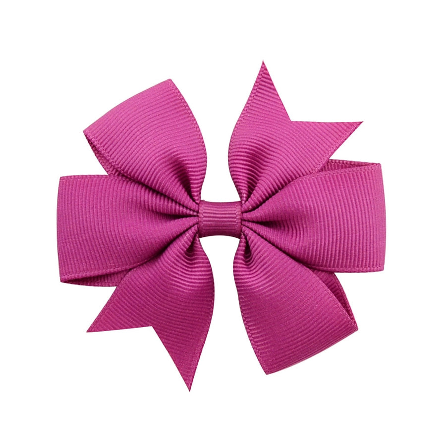fashion baby v-shaped ribbed ribbon bow hairpin hair accessories