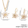 Elegant Personality Fashion Snowflake Suit, 3-Piece Fashion Simple Pendant Necklace and Earrings Suit, Suitable for Daily Wear, Party and Valentine's Day Gifts